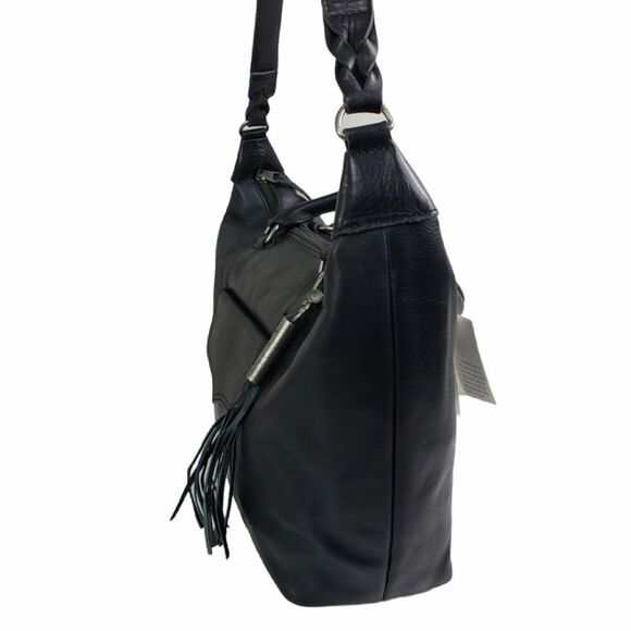 The Sak Sierra Handbag Satchel Leather Black Vintage Finish Purse - Picture 4 of 9